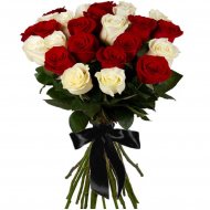 Красные и белые розы на похороны